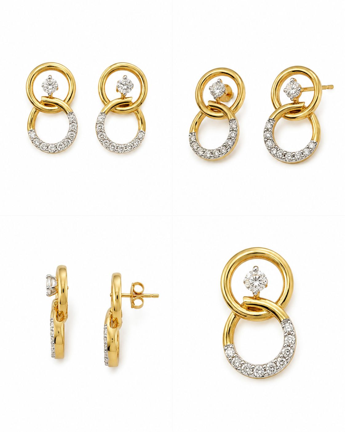 9KT NATURAL DIAMOND EARRING