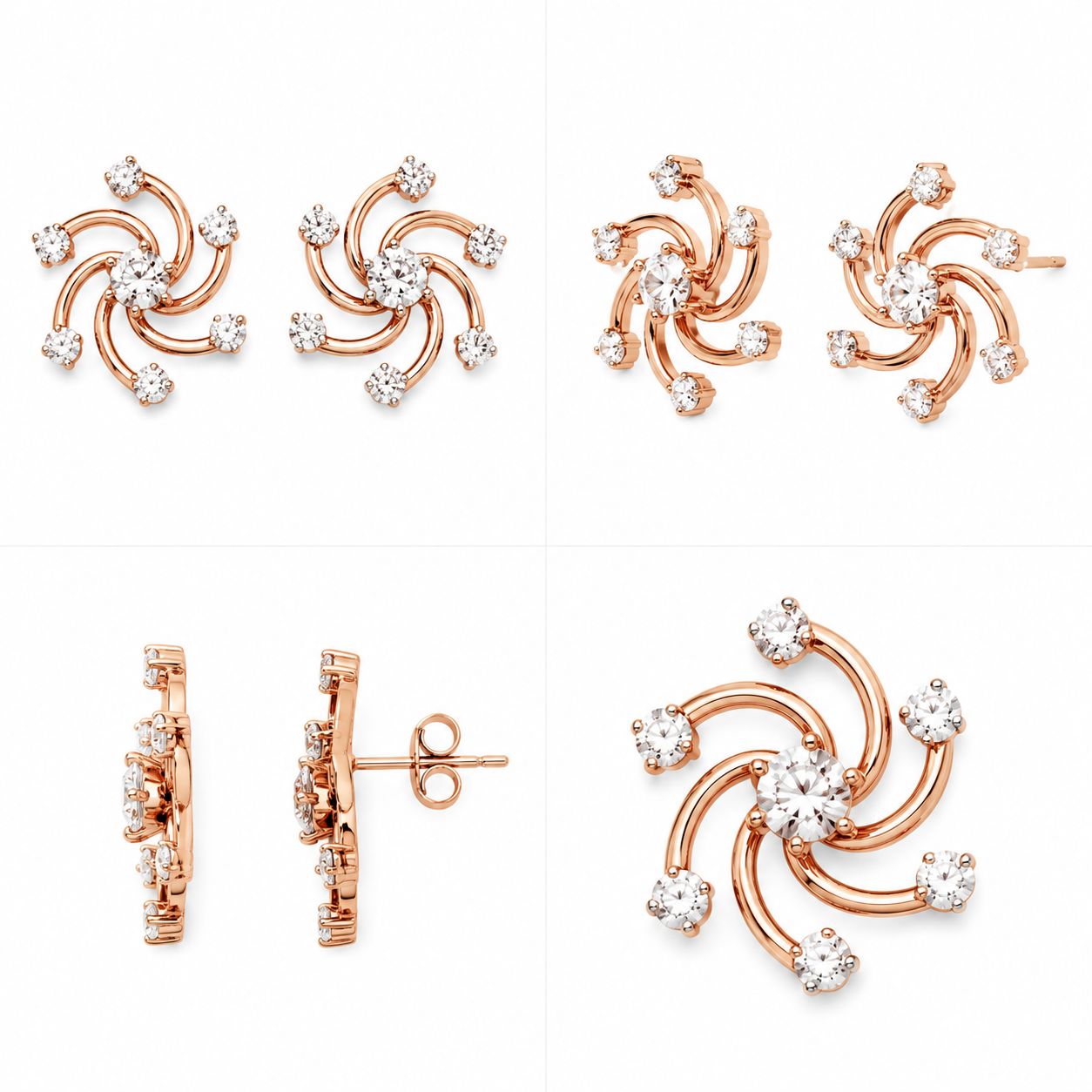9KT NATURAL DIAMOND EARRING