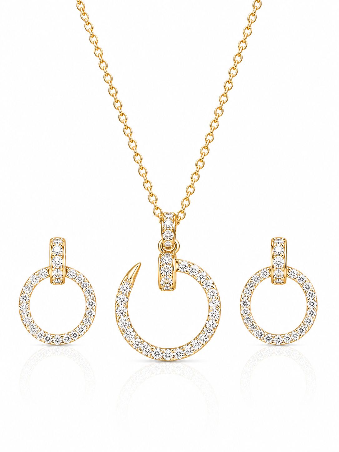 14KT NATURAL PENDANT SET