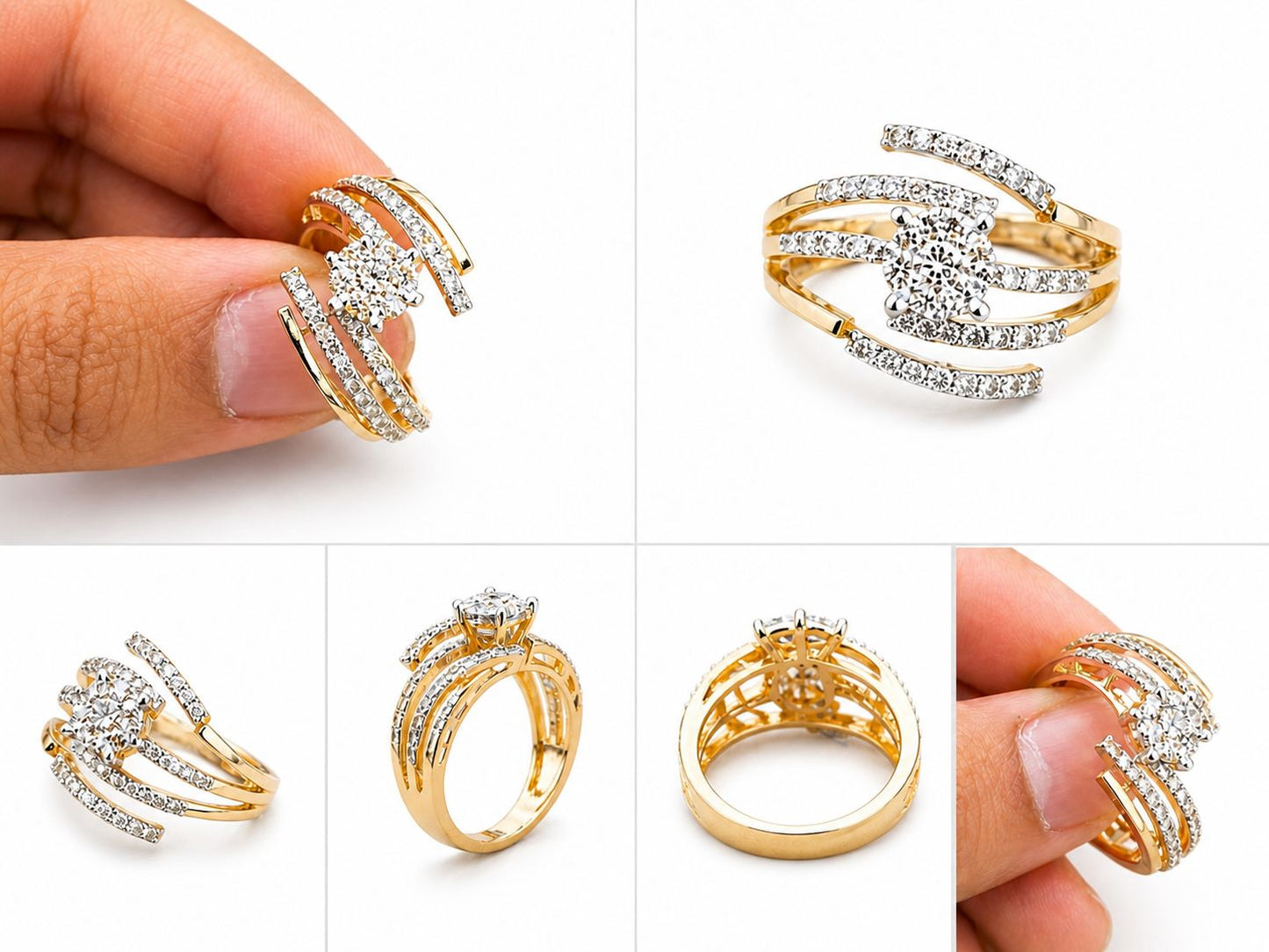 14KT NATURAL DIAMOND RING
