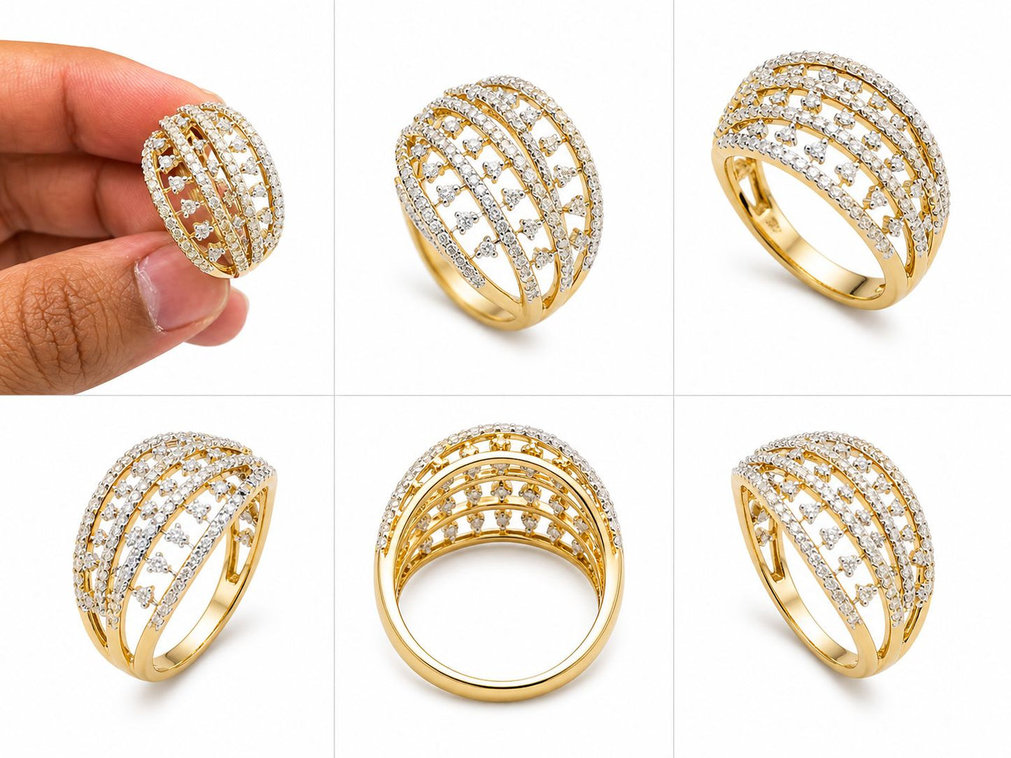 14KT NATURAL DIAMOND RING