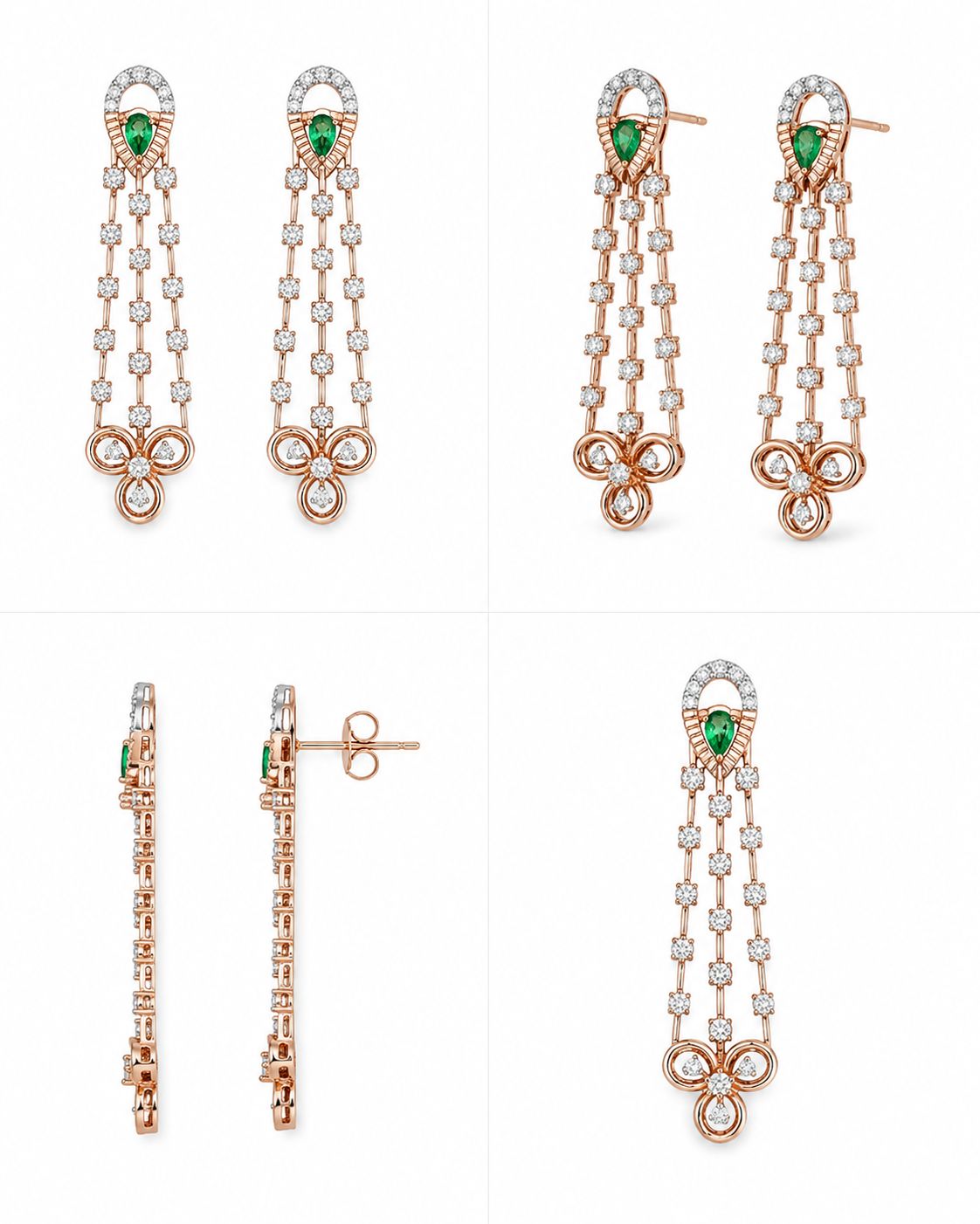 9KT NATURAL DIAMOND EARRING