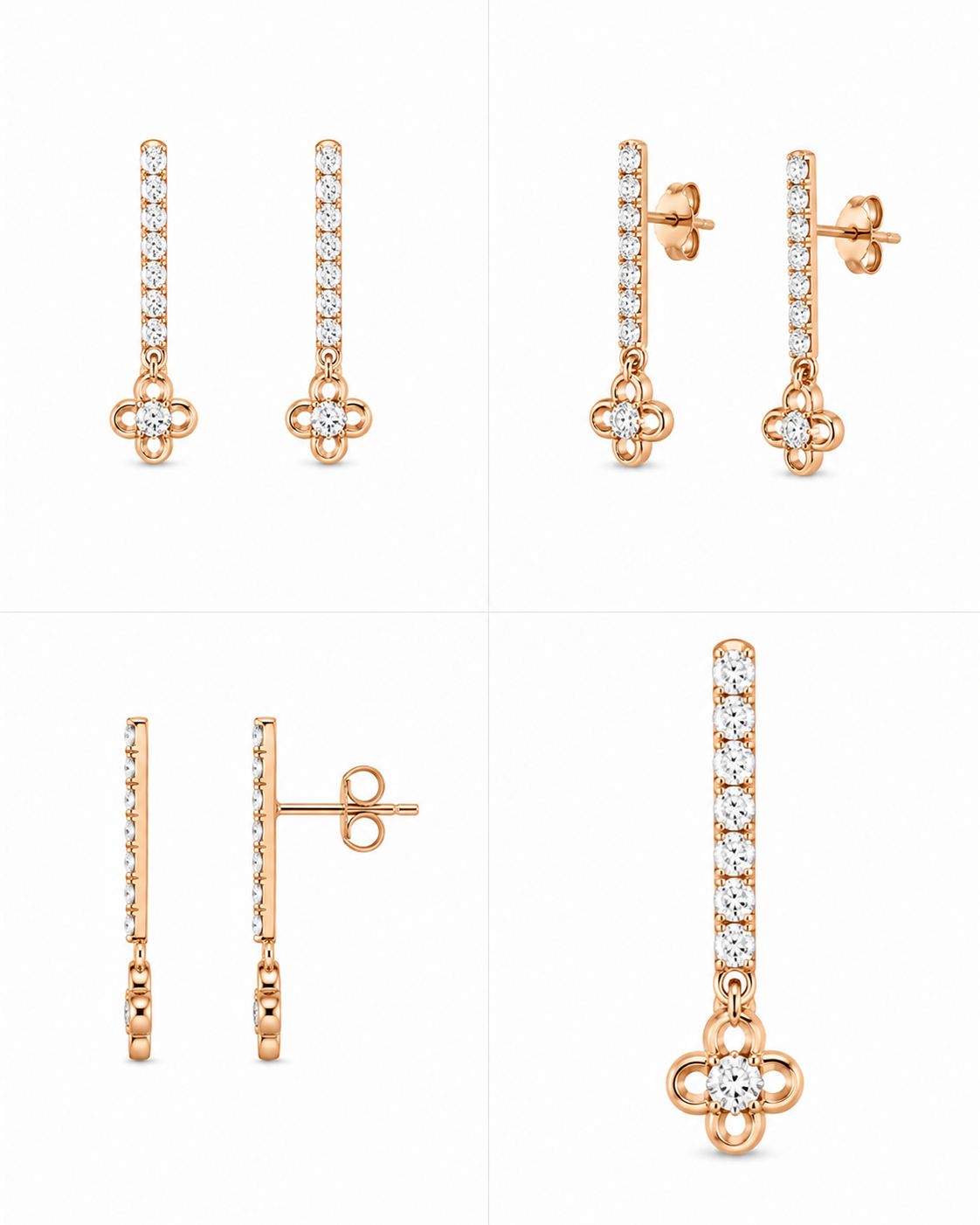 9KT NATURAL DIAMOND EARRINGS
