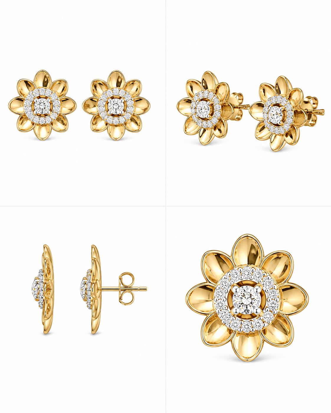 9KT NATURAL DIAMOND EARRINGS