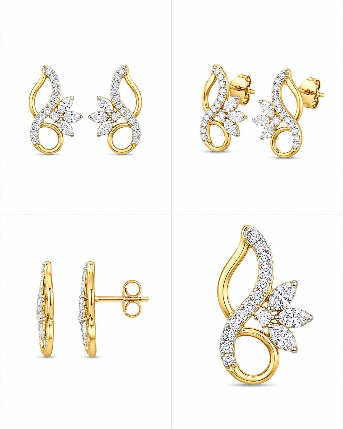 9KT NATURAL DIAMOND EARRING