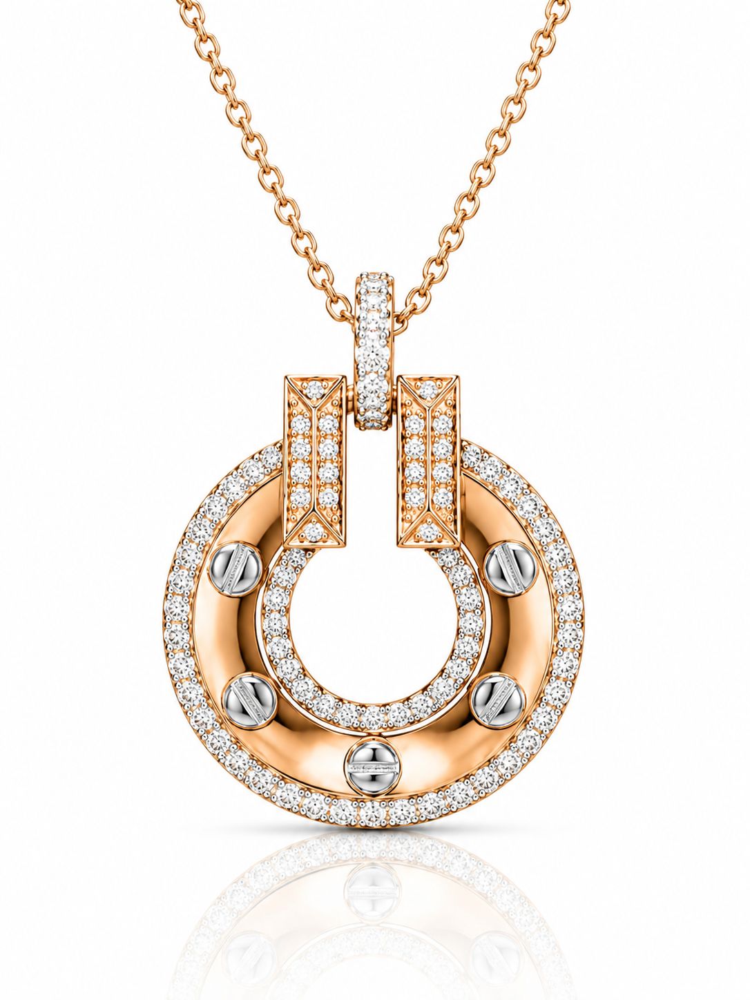 14KT NATURAL DIAMOND PENDANT
