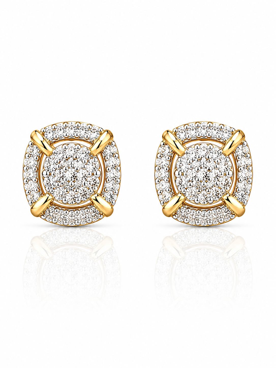 14KT NATURAL DIAMOND EARRING