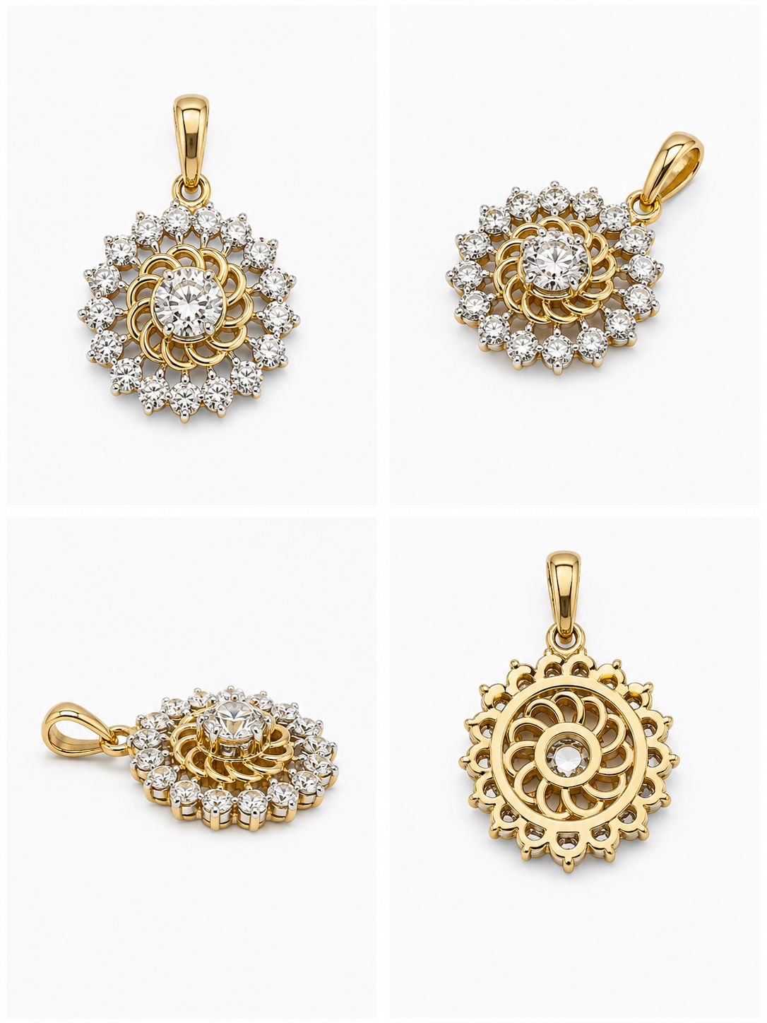 9KT NATURAL DIAMOND PENDANT