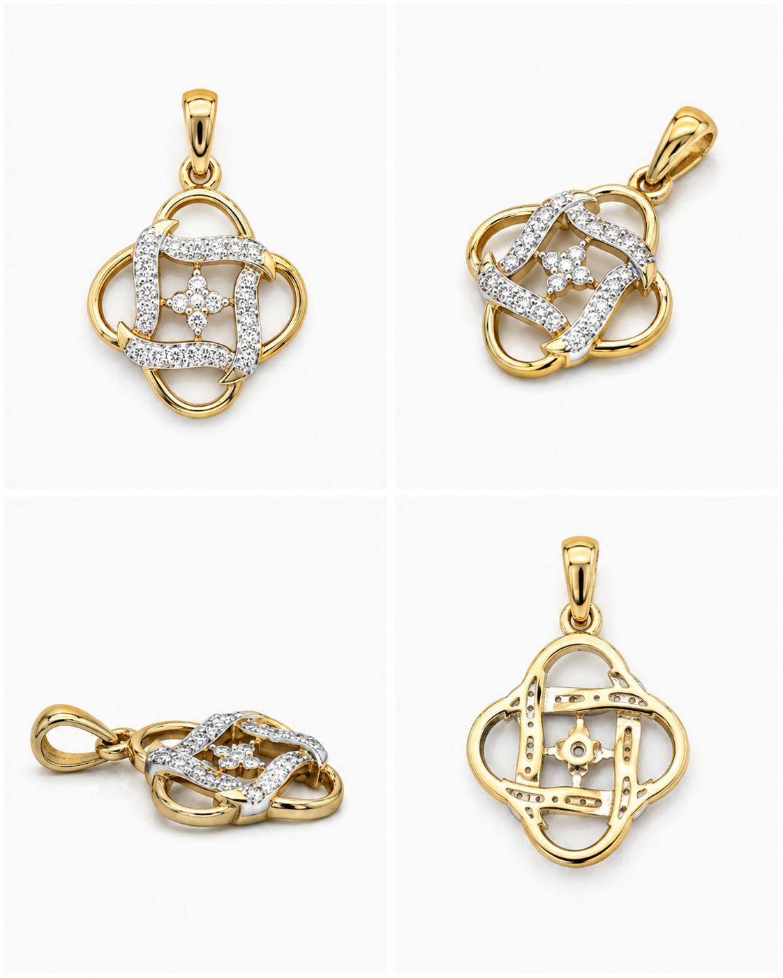 9KT NATURAL DIAMOND PENDANT