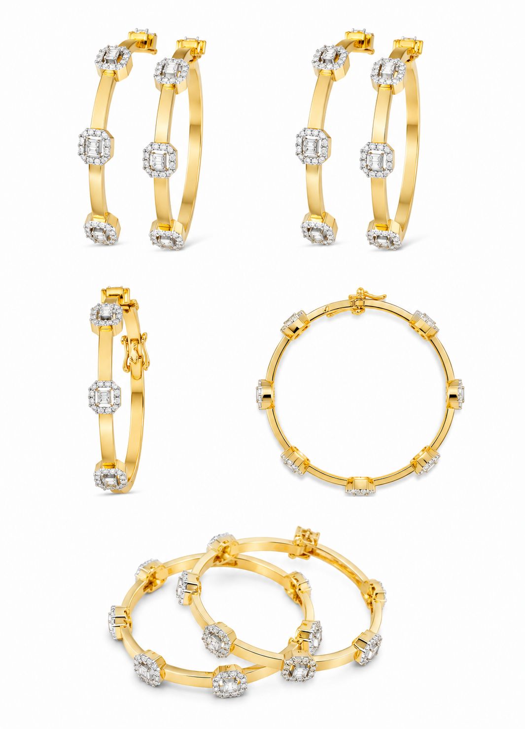 9KT LAB GROWN DIAMOND BANGLE