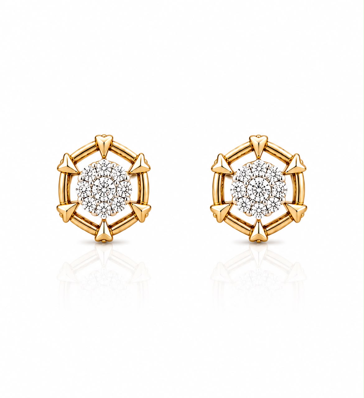 14KT NATURAL DIAMOND EARRING