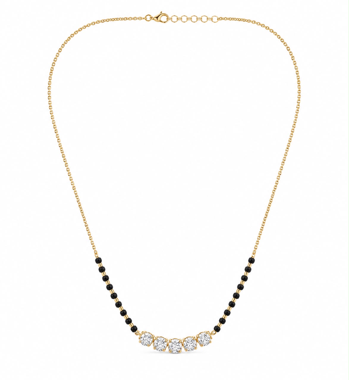 14KT NATURAL DIAMOND MANGALSUTRA