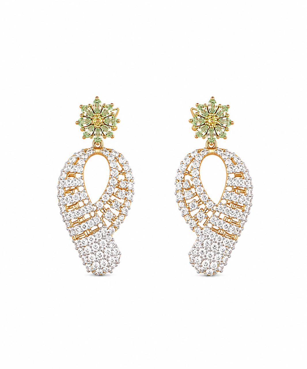 14KT NATURAL DIAMOND EARRING