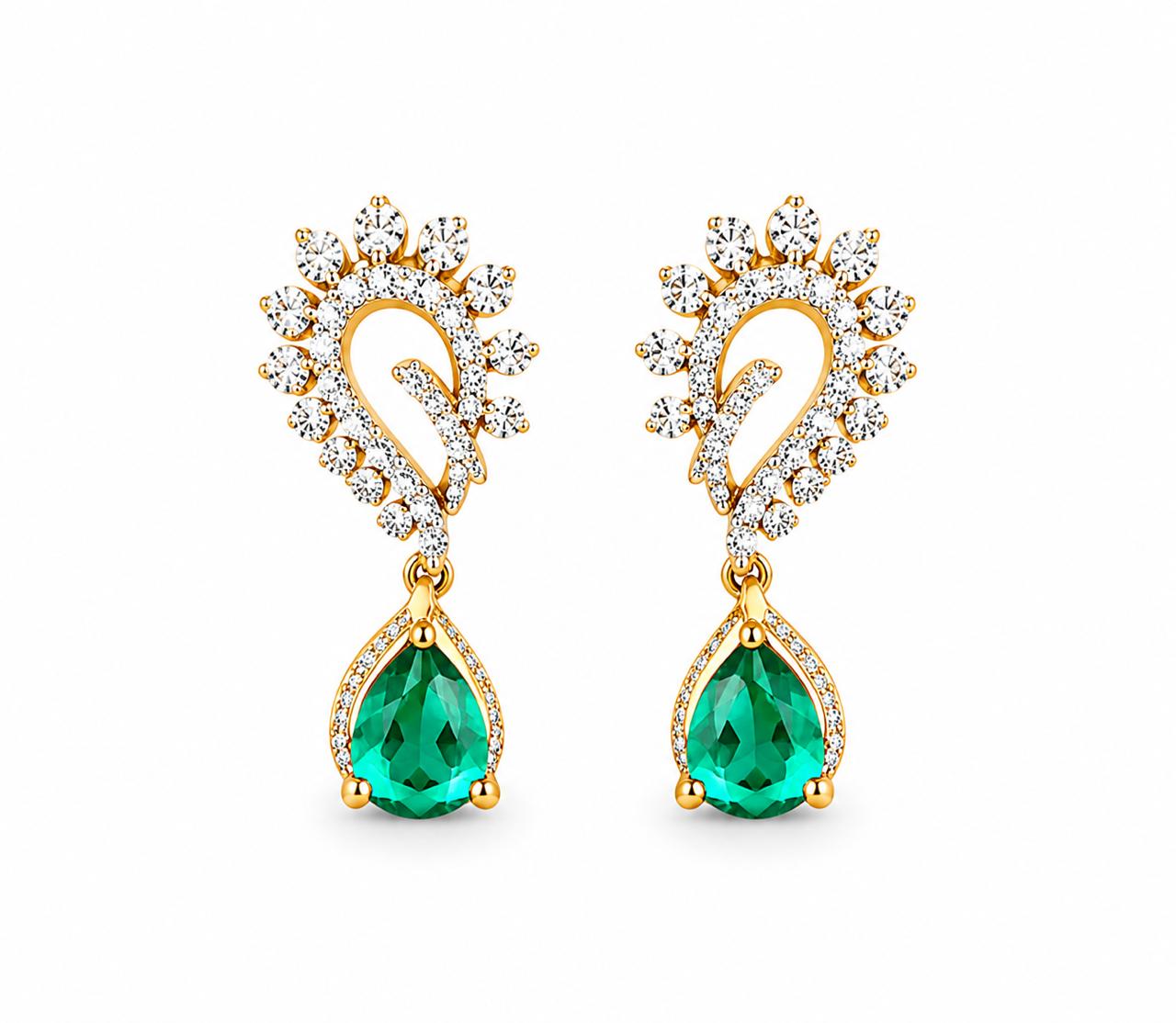 14KT NATURAL DIAMOND EARRING