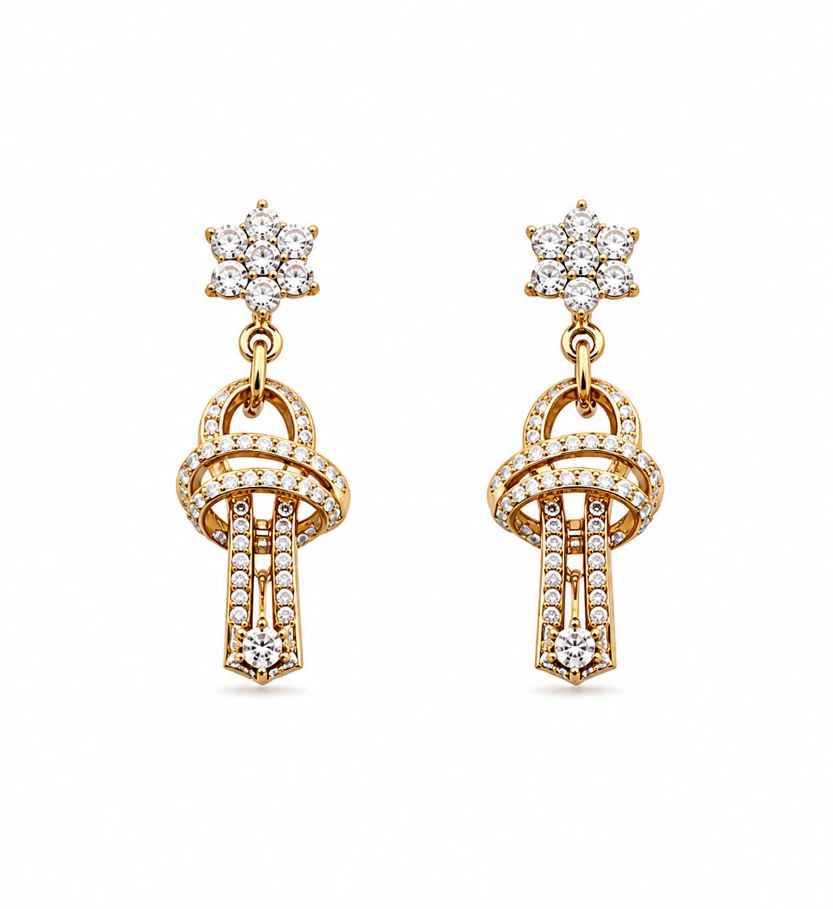 14KT NATURAL DIAMOND EARRING