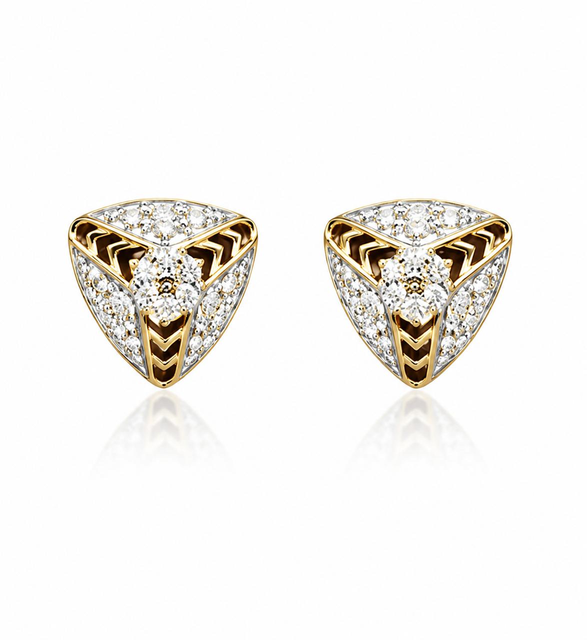 14KT NATURAL DIAMOND EARRING