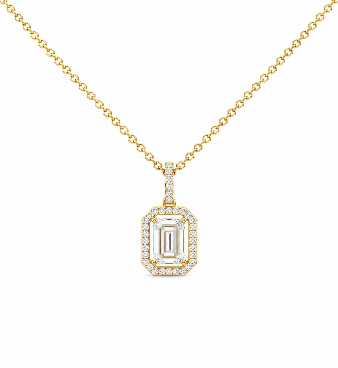 9KT LAB GROWN DIAMOND PENDANT