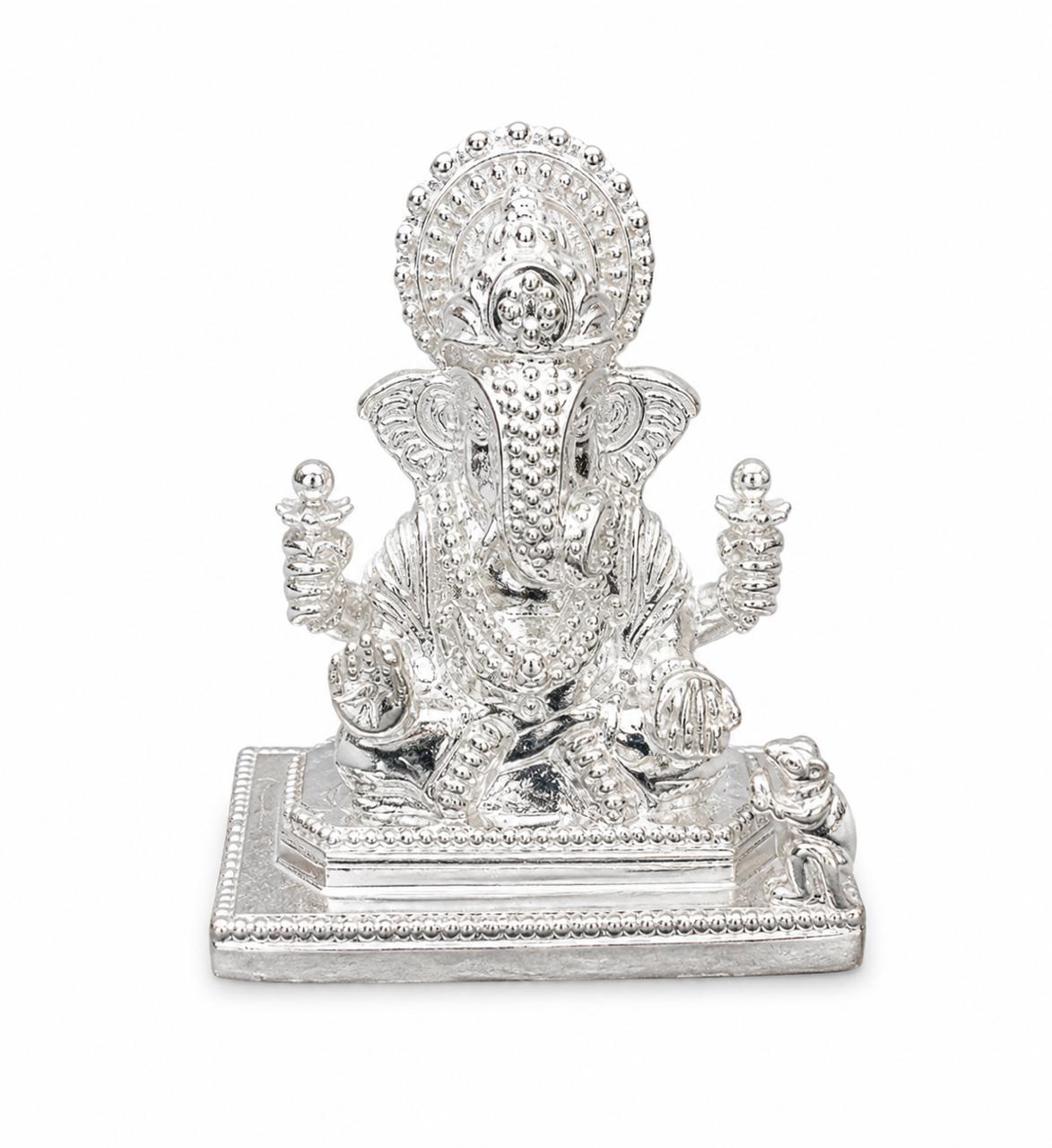 925 SOLID SILVER GANPATI MURTI