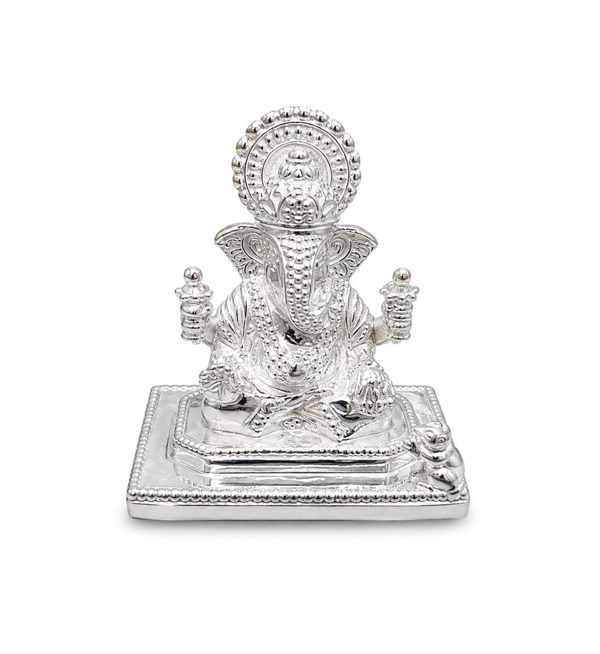 925 SOLID SILVER GANPATI MURTI