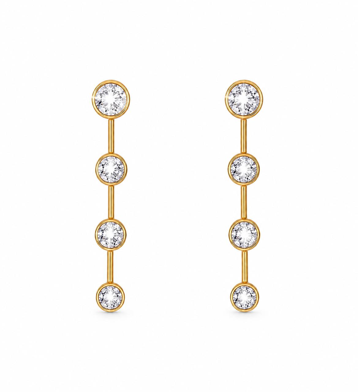 14KT NATURAL DIAMOND EARRING