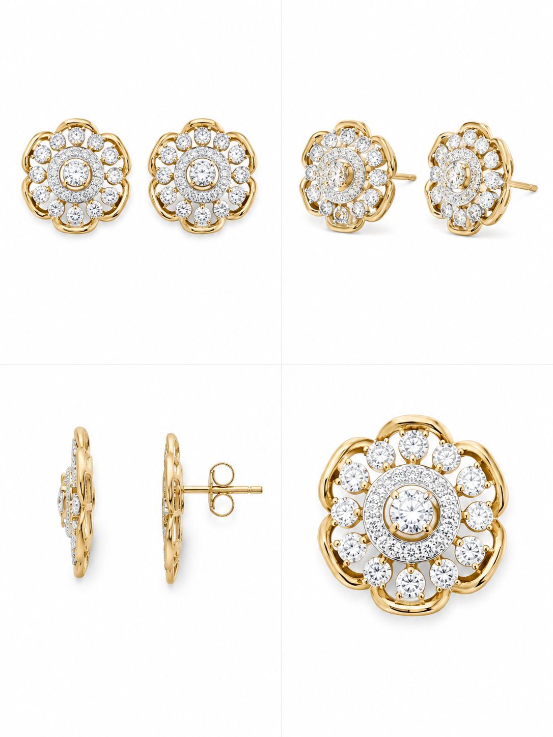9KT NATURAL DIAMOND  EARRING