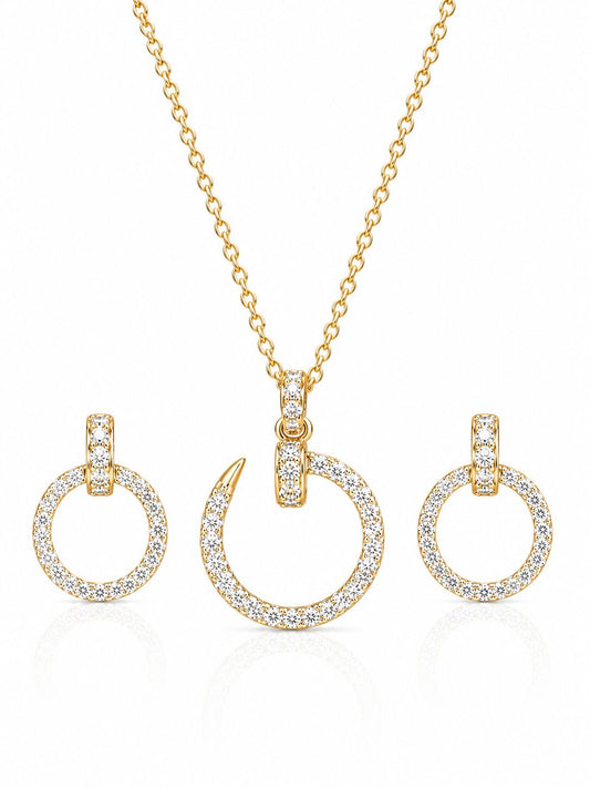 14KT NATURAL PENDANT SET