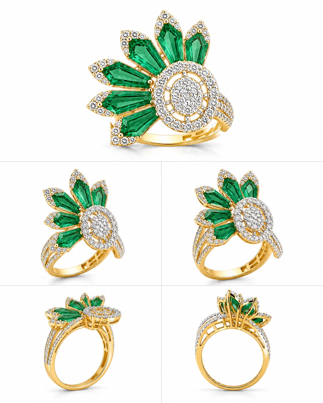 14KT NATURAL DIAMOND RING