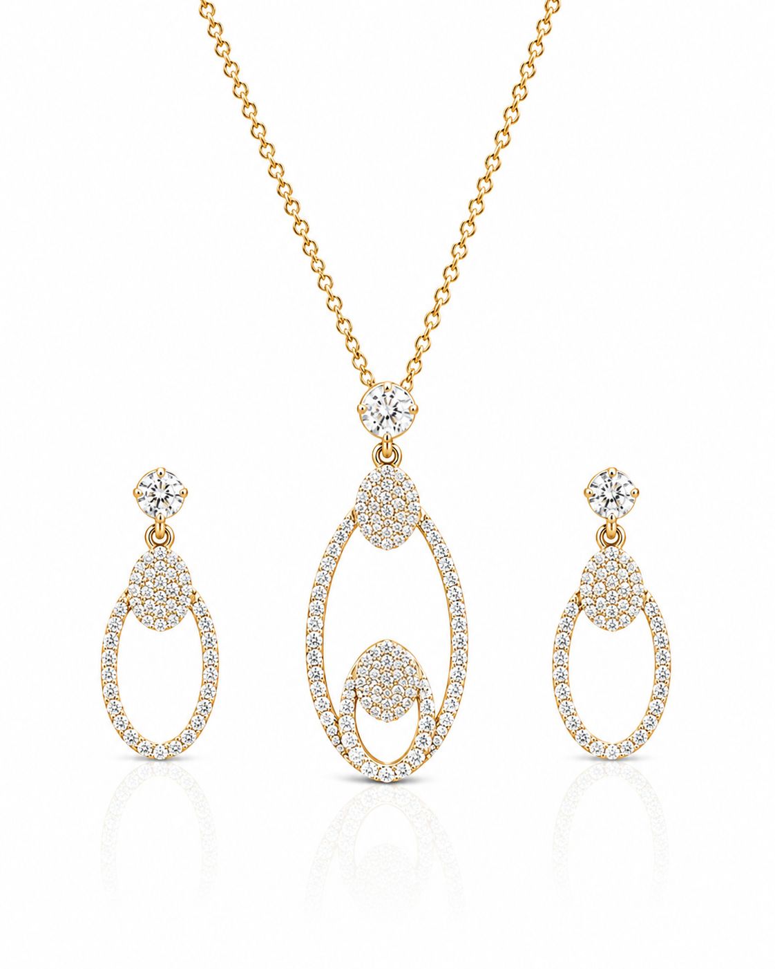 14KT NATURAL DIAMOND PENDANT SET