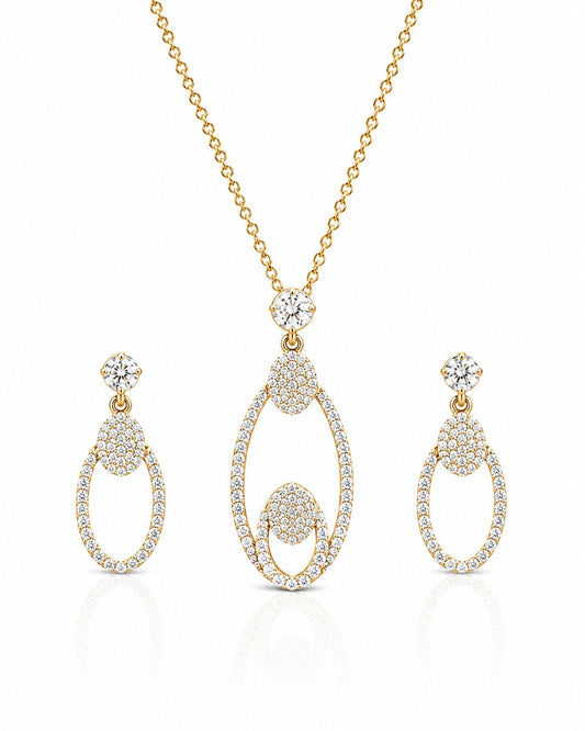 14KT NATURAL DIAMOND PENDANT SET
