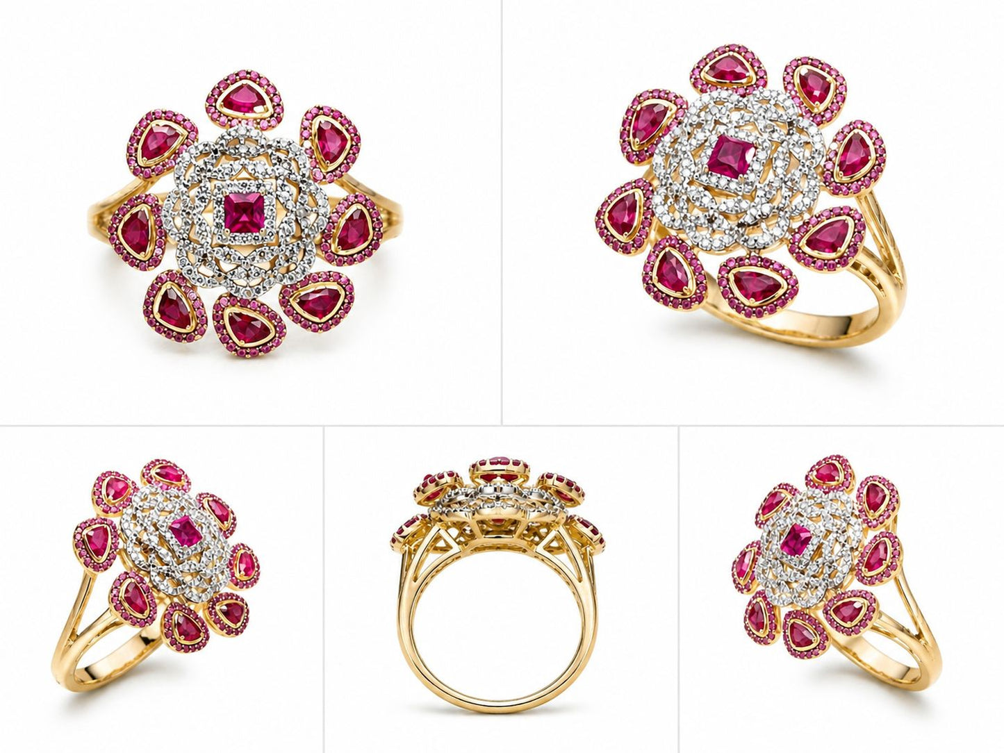 14KT NATURAL DIAMOND RING