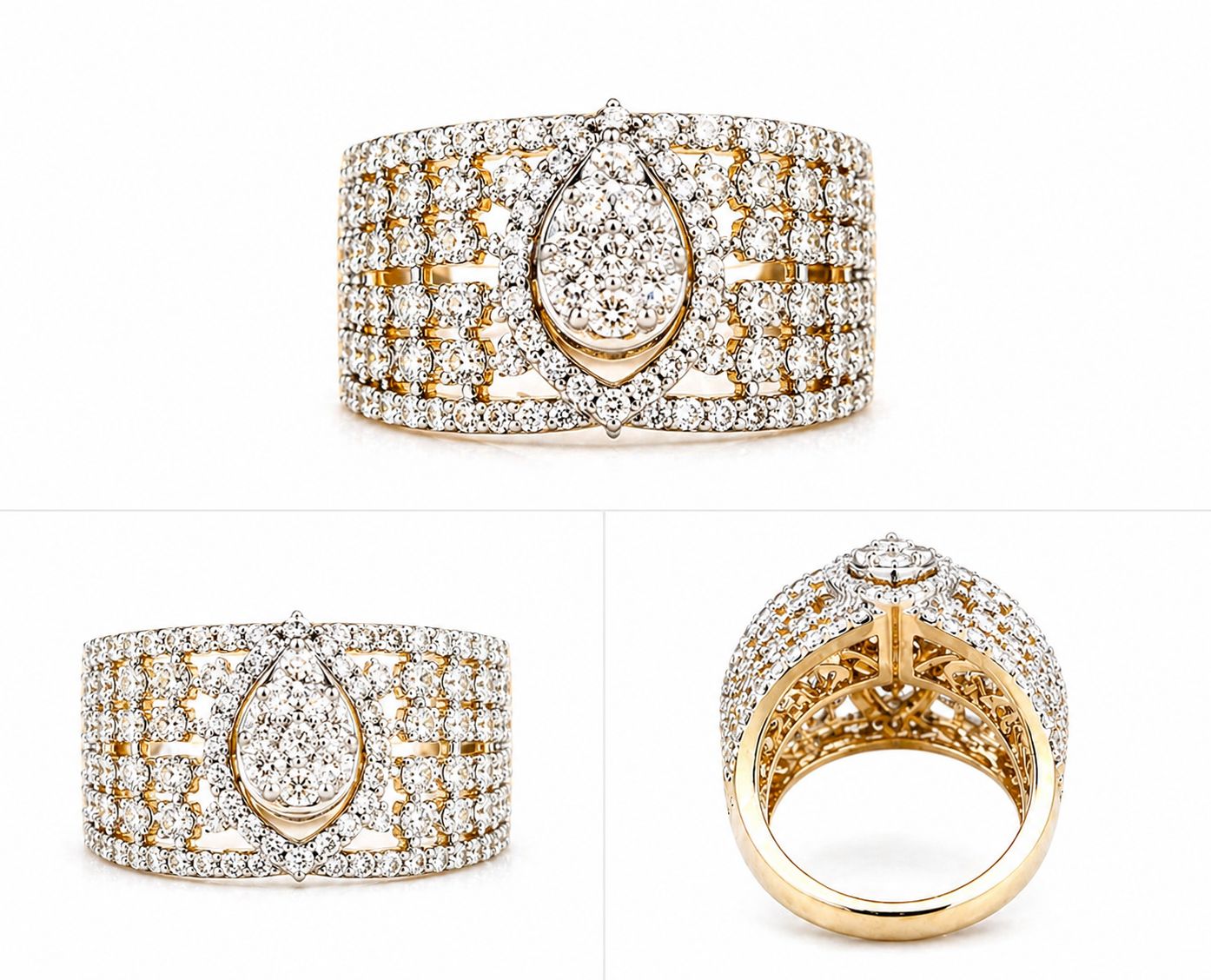 14KT NATURAL DIAMOND RING