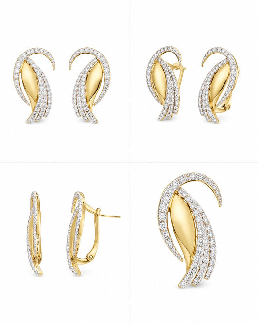 14KT NATURAL DIAMOND EARRING