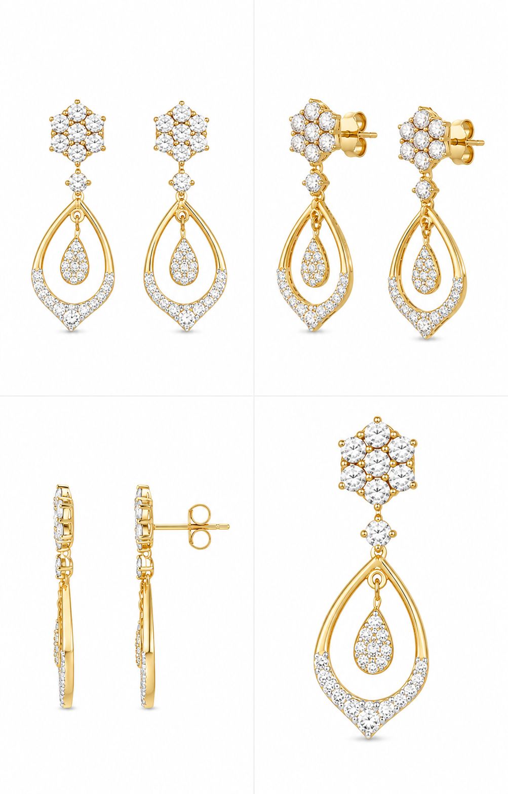 9KT NATURAL DIAMOND EARRINGS