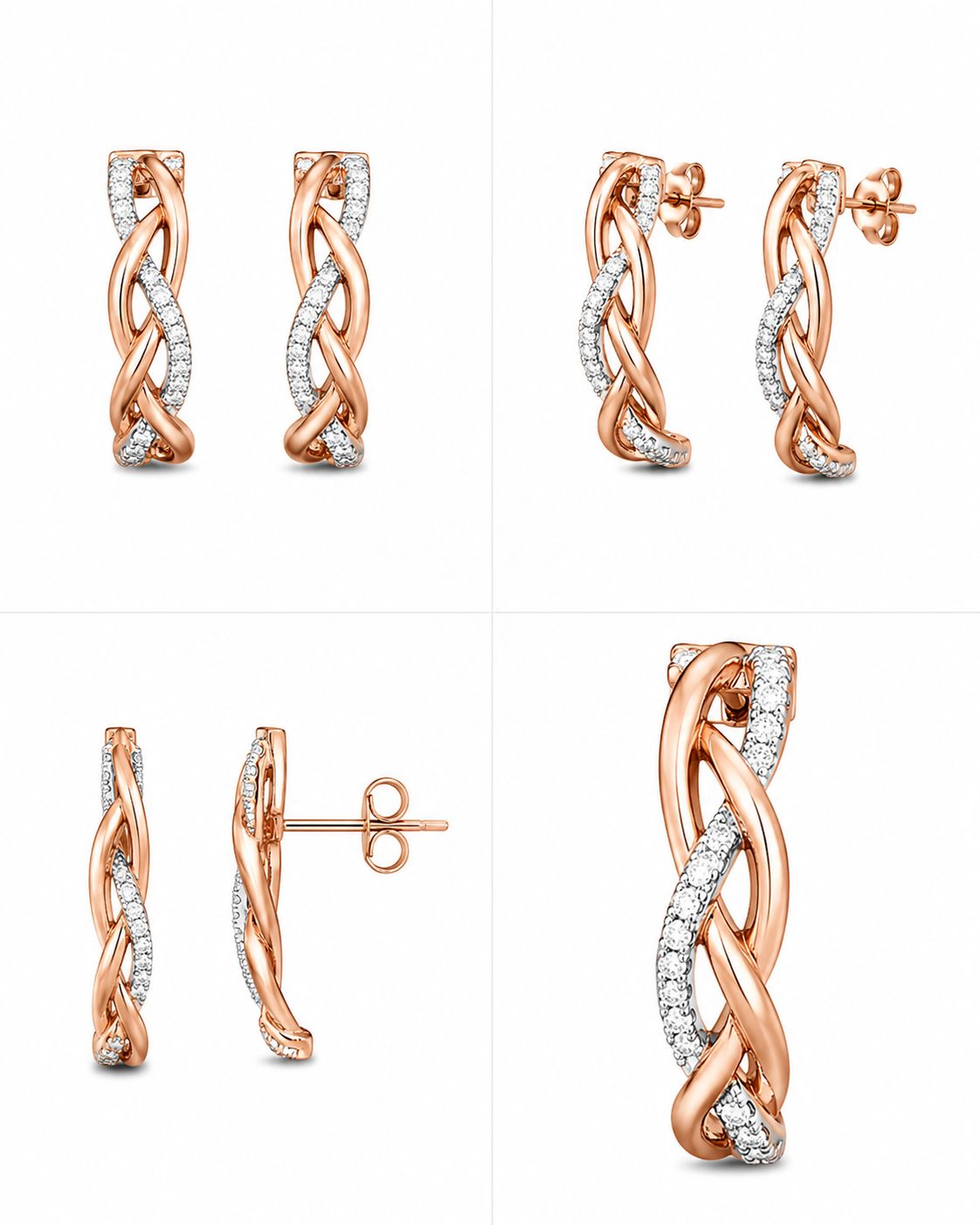 9KT NATURAL DIAMOND EARRINGS