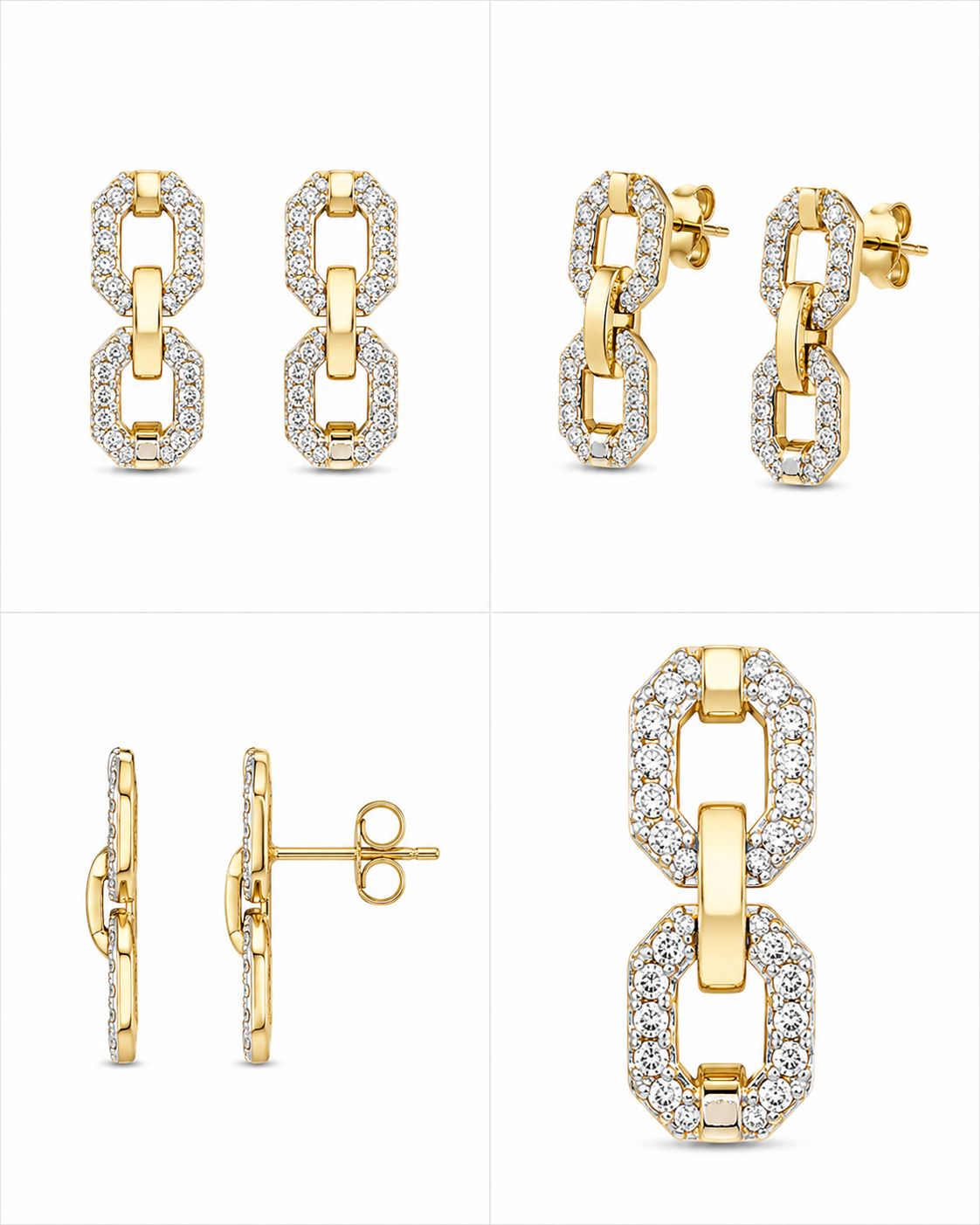 9KT NATURAL DIAMOND  EARRING