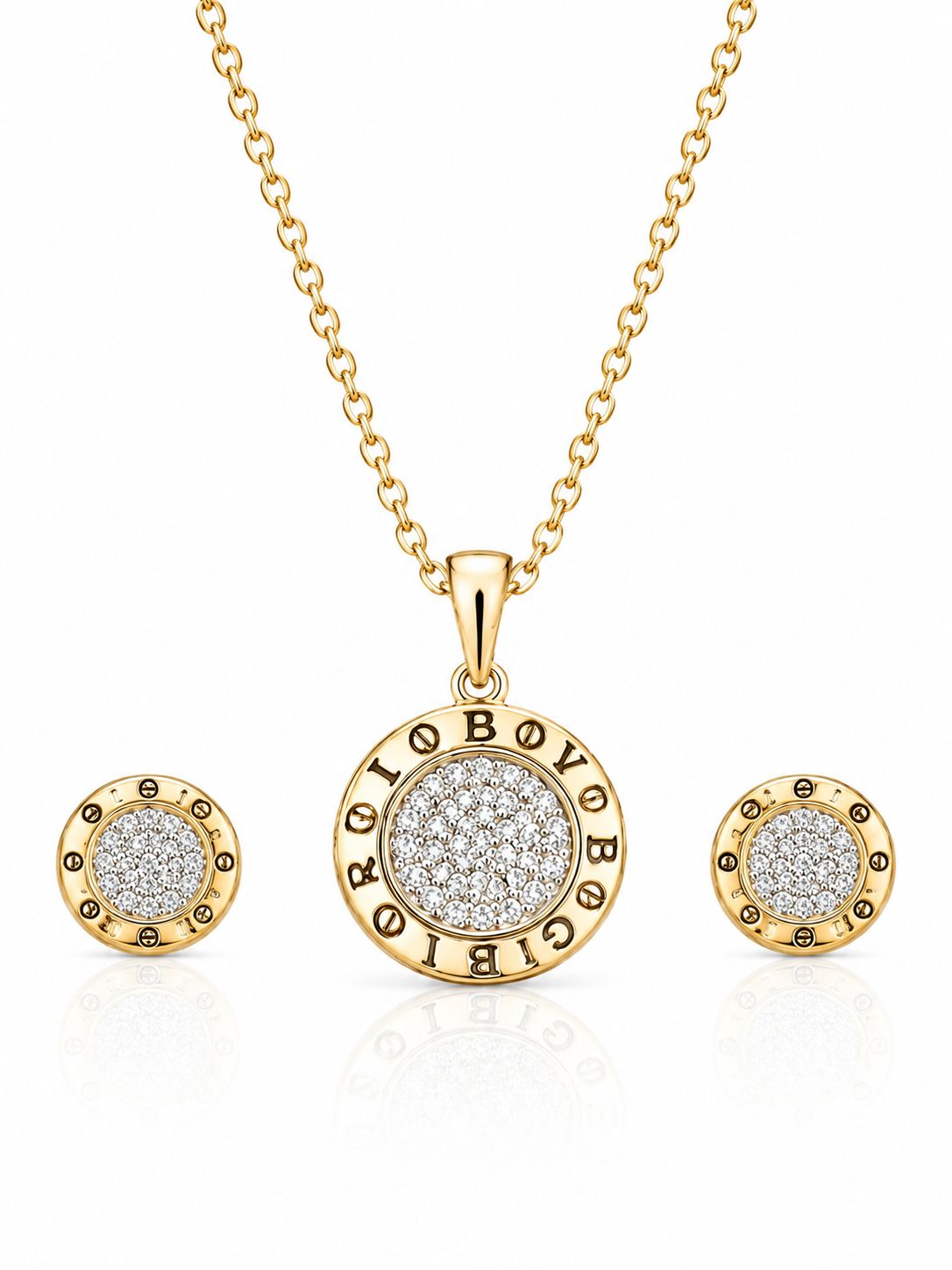 14KT NATURAL PENDANT SET