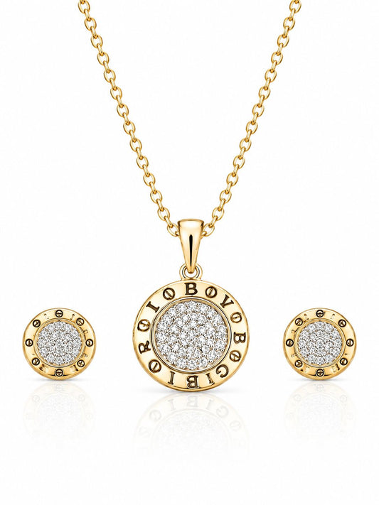 14KT NATURAL PENDANT SET