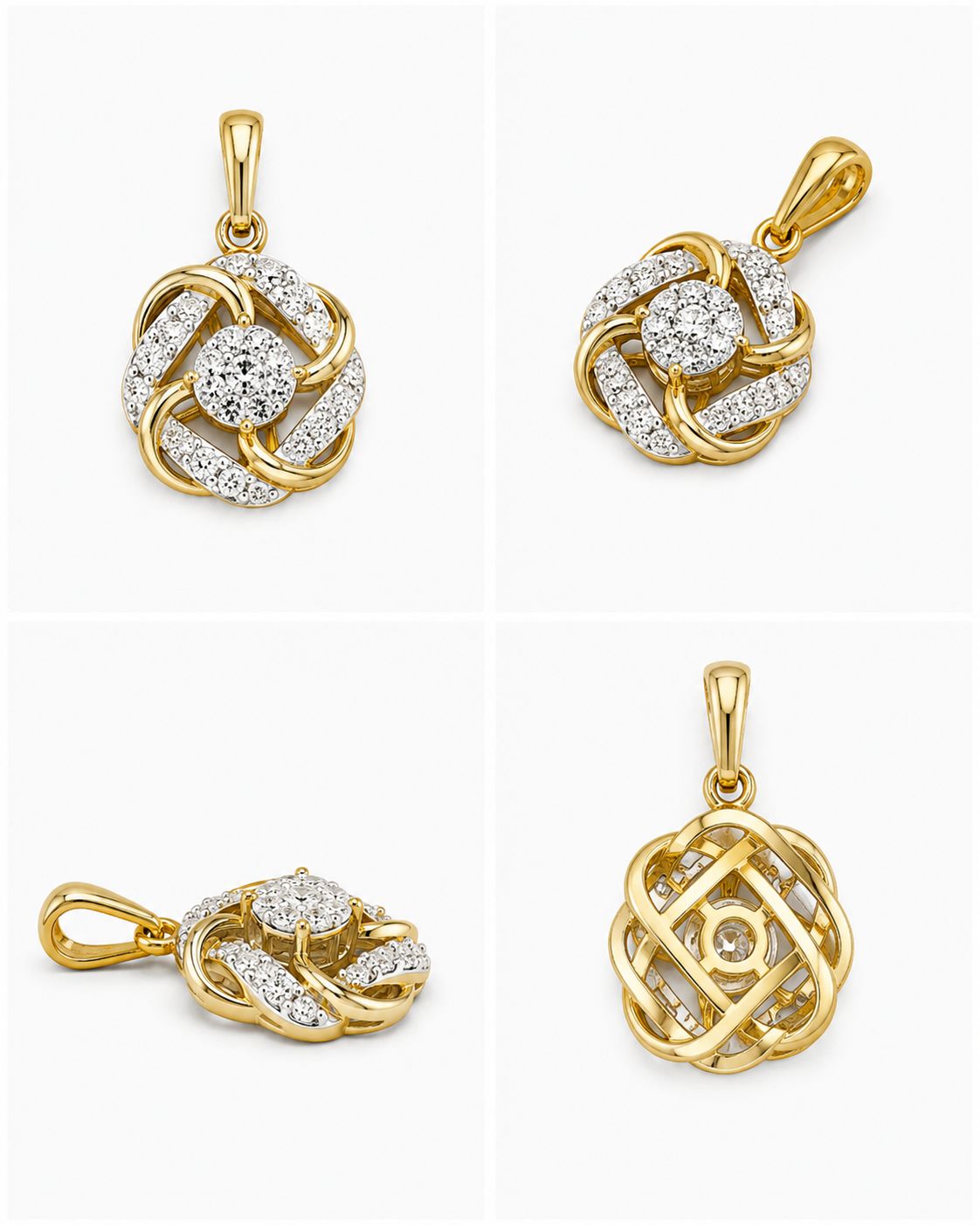 9KT NATURAL DIAMOND PENDANT