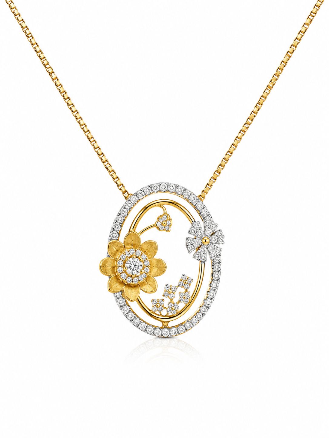 9KT NATURAL DIAMOND PENDANT