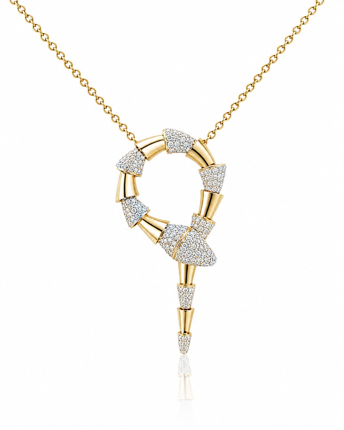 14KT NATURAL DIAMOND PENDANT