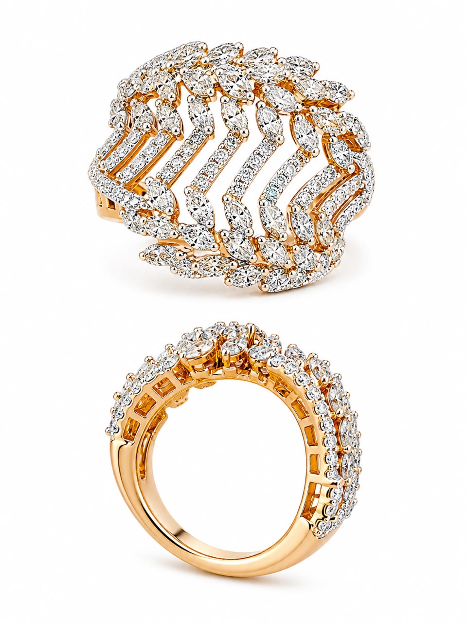 14KT NATURAL DIAMOND RING