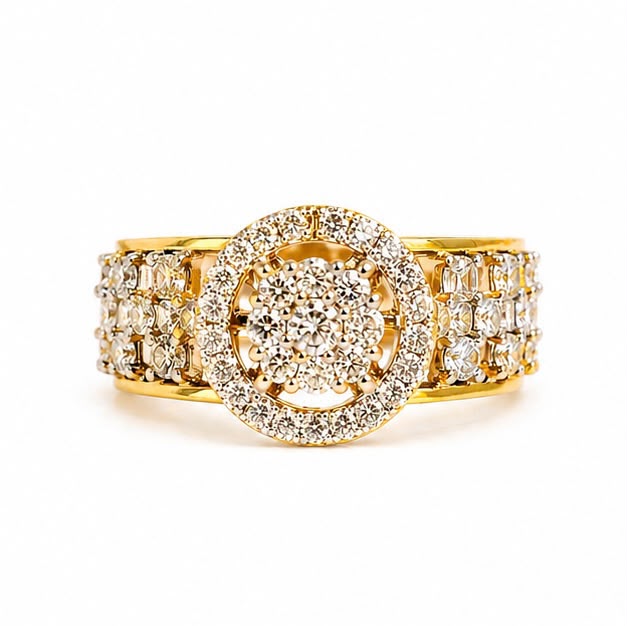 14KT NATURAL DIAMOND RING