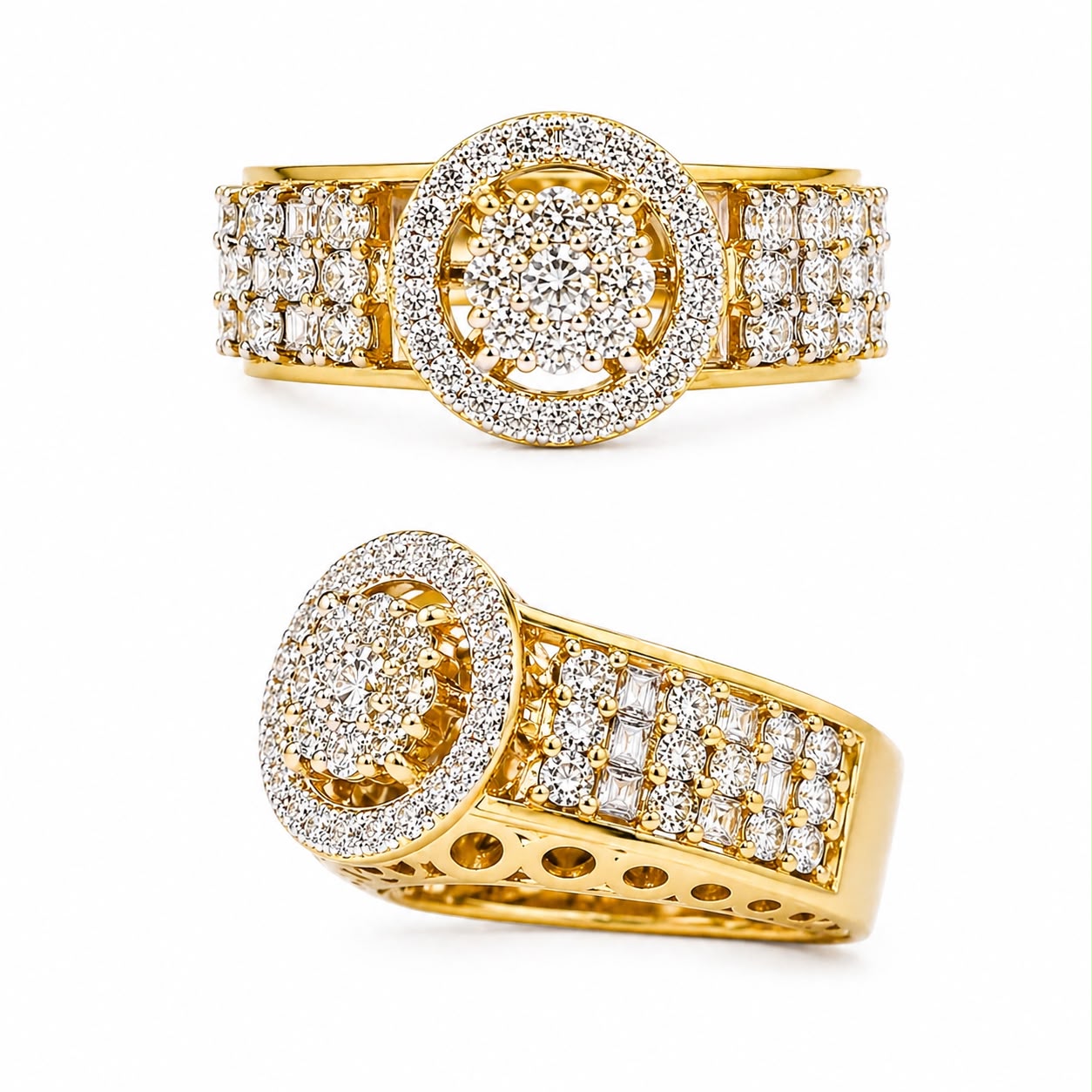 14KT NATURAL DIAMOND RING