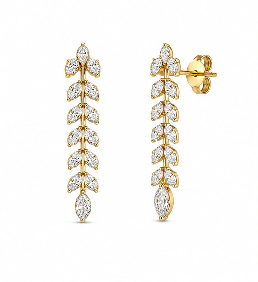 14KT NATURAL DIAMOND EARRING