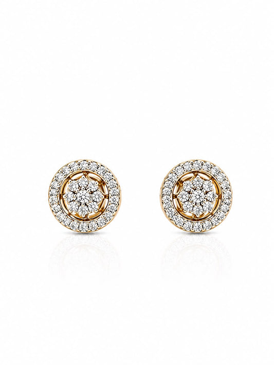 14KT NATURAL DIAMOND EARRING