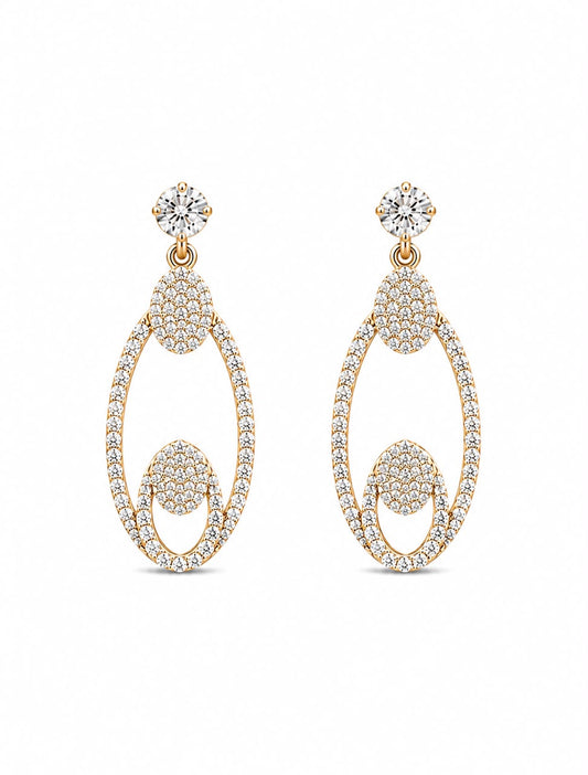 14KT NATURAL DIAMOND EARRING