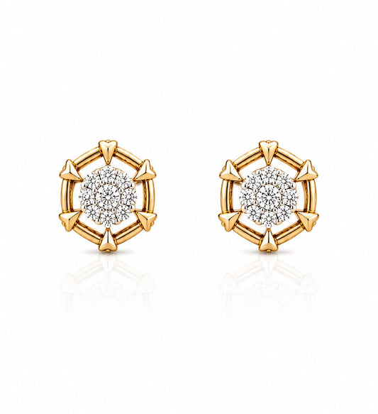 14KT NATURAL DIAMOND EARRING