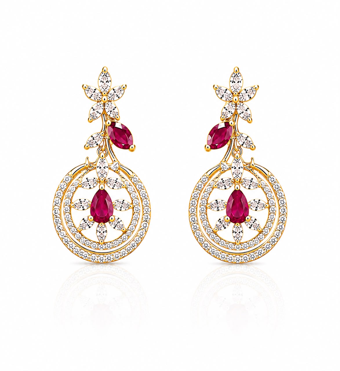 14KT NATURAL DIAMOND EARRING
