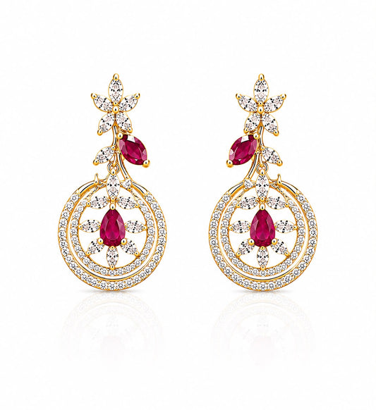 14KT NATURAL DIAMOND EARRING