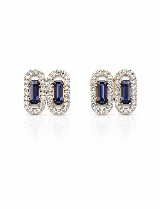 14KT NATURAL DIAMOND EARRING